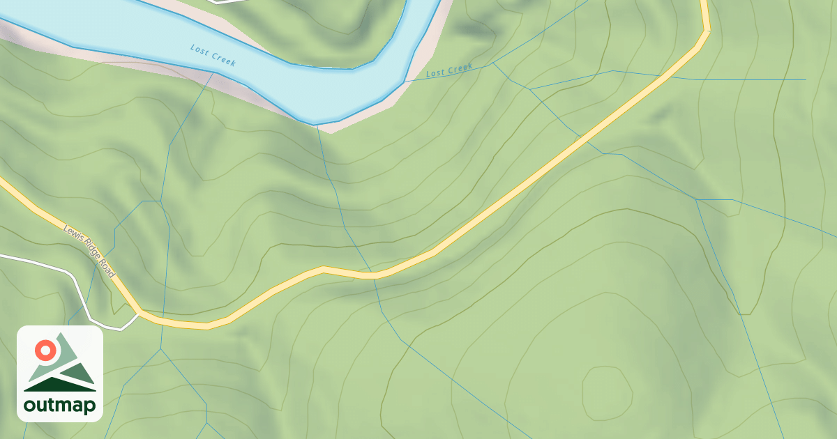 Map of MOOREVILLE RIDGE