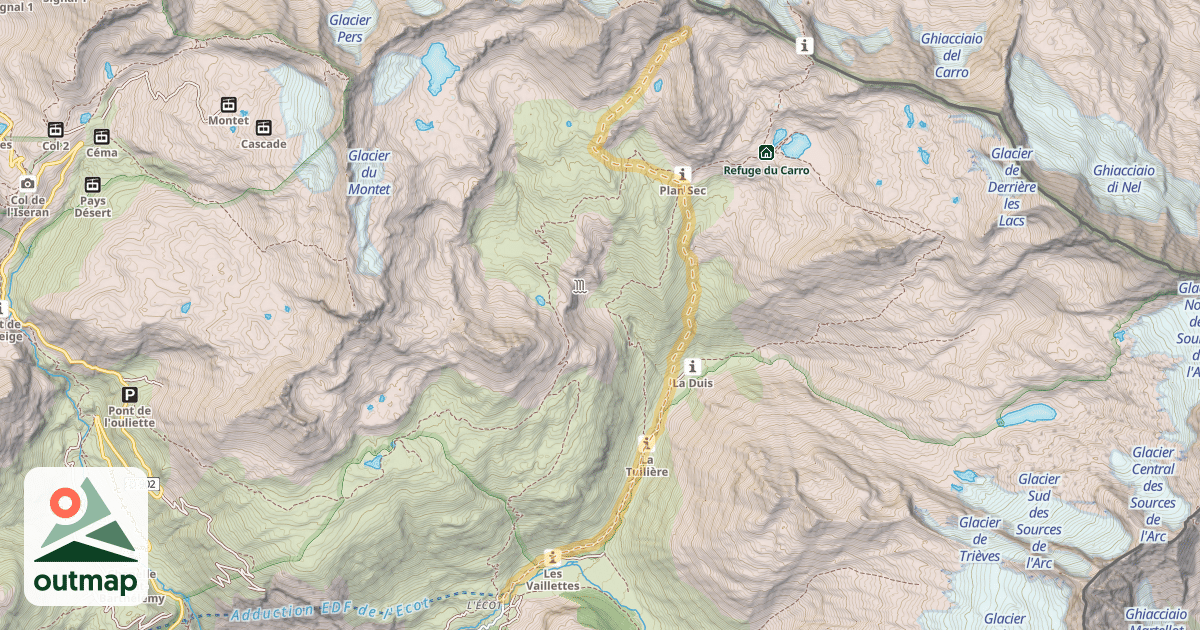 Map of Col de Gontière — L'Écot