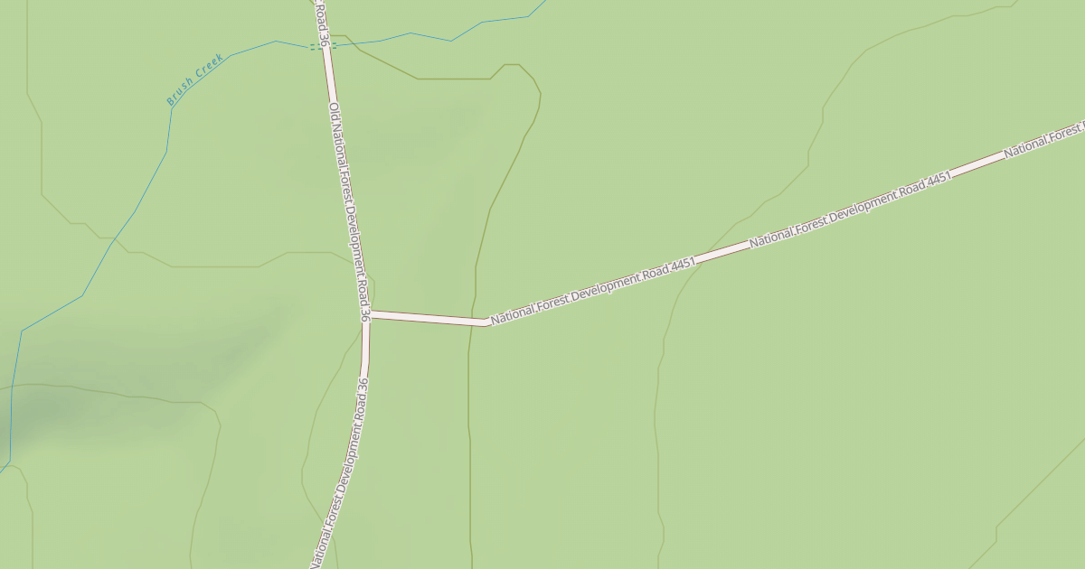 Map preview of BRUSH CREEK