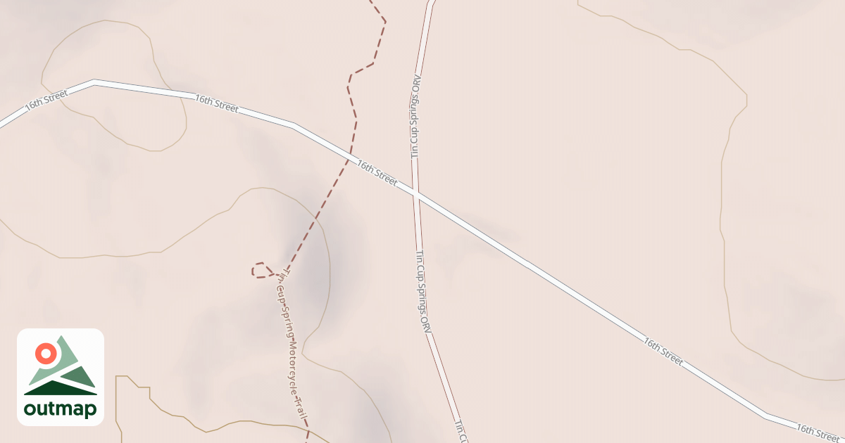 Map of Tin Cup Spring Motorcycle Trail