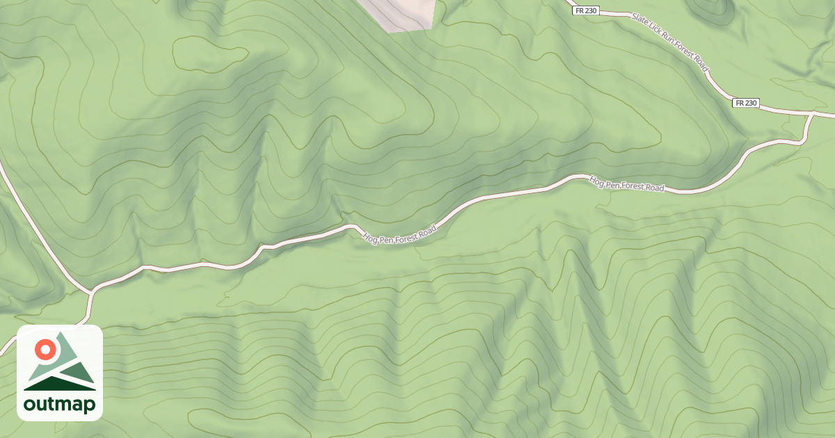 Map of HOG PEN RUN