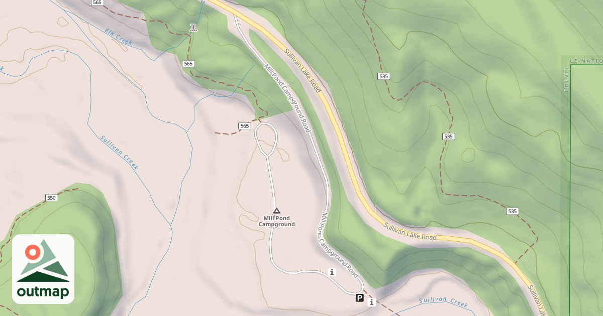 Map of MILL POND CAMPGROUND