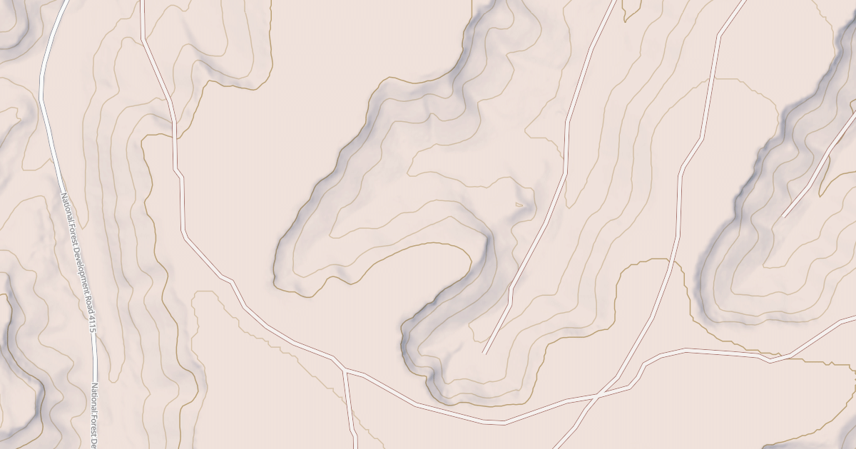 Map preview of USFS National Forest System Roads {0A06C1B3-FBDC-4081-B232-ED7439978F3D}