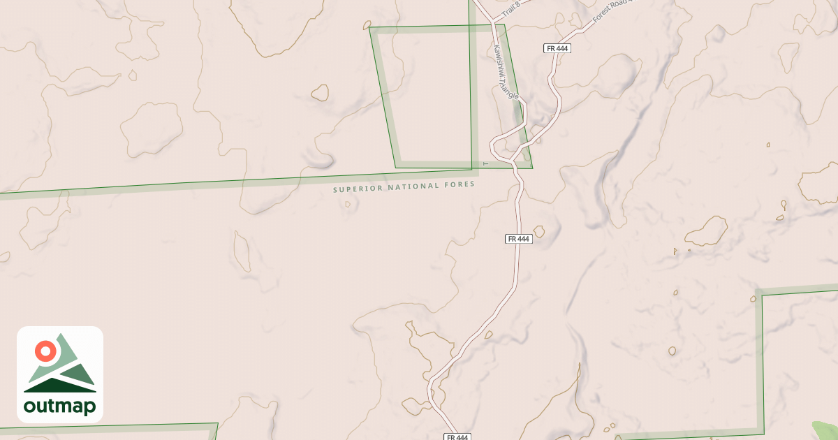 Map of Kawishiwi Triangle Moose