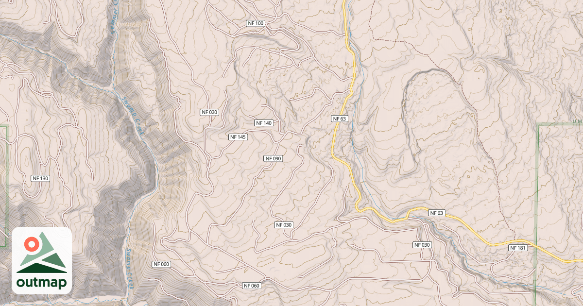 Map of USFS Motor Vehicle Use Map Roads {5AEEB981-20E1-4821-AA72-1746F33A8E9F}