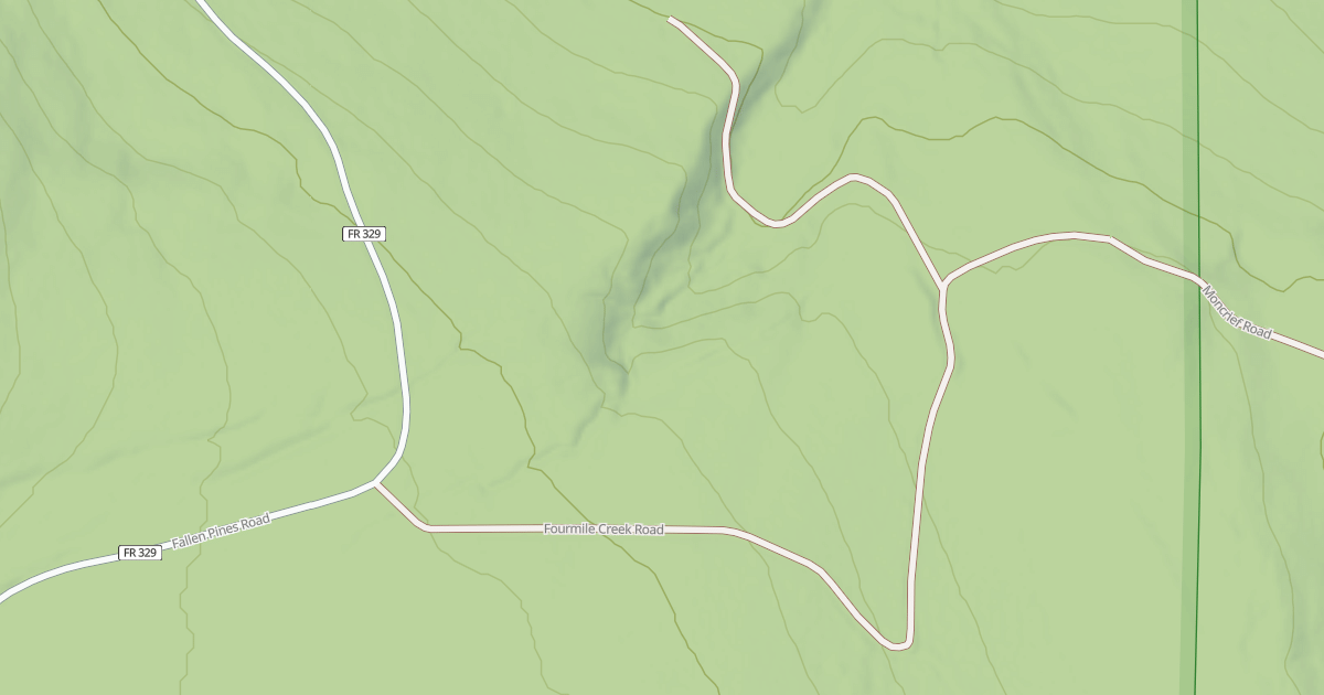 Map preview of FOURMILE CREEK ROAD