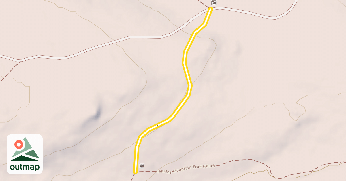 Map of Heron Marsh Trail (Gray) / Jenkins Mountain Trail (Blue)