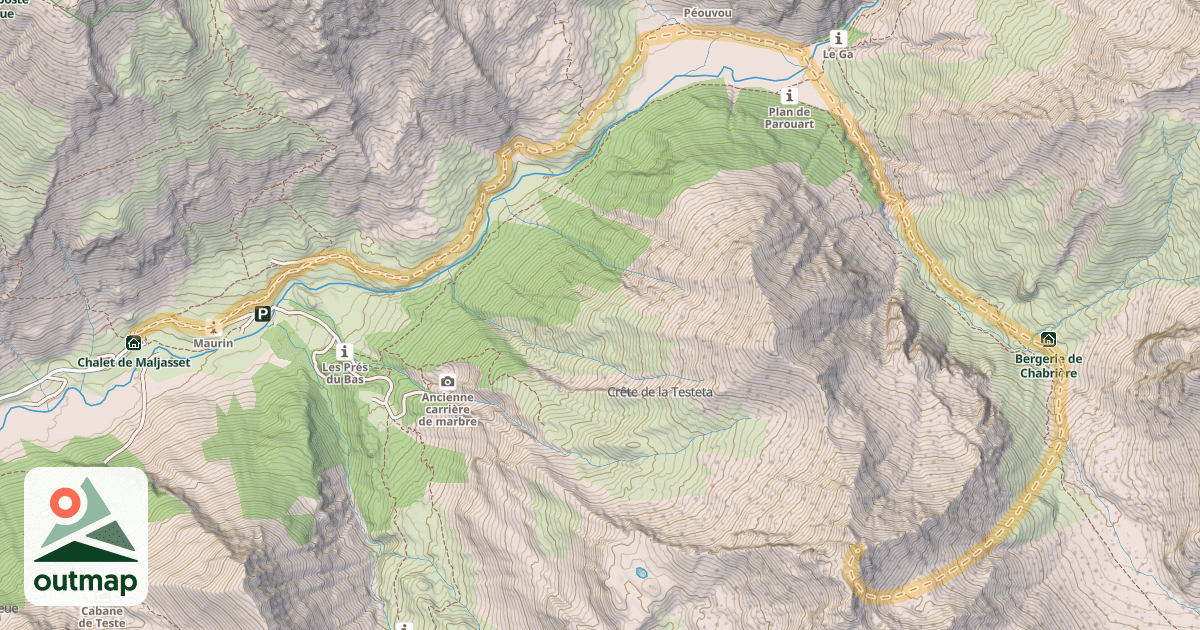 Map of Pointe Basse de Mary — Maljasset