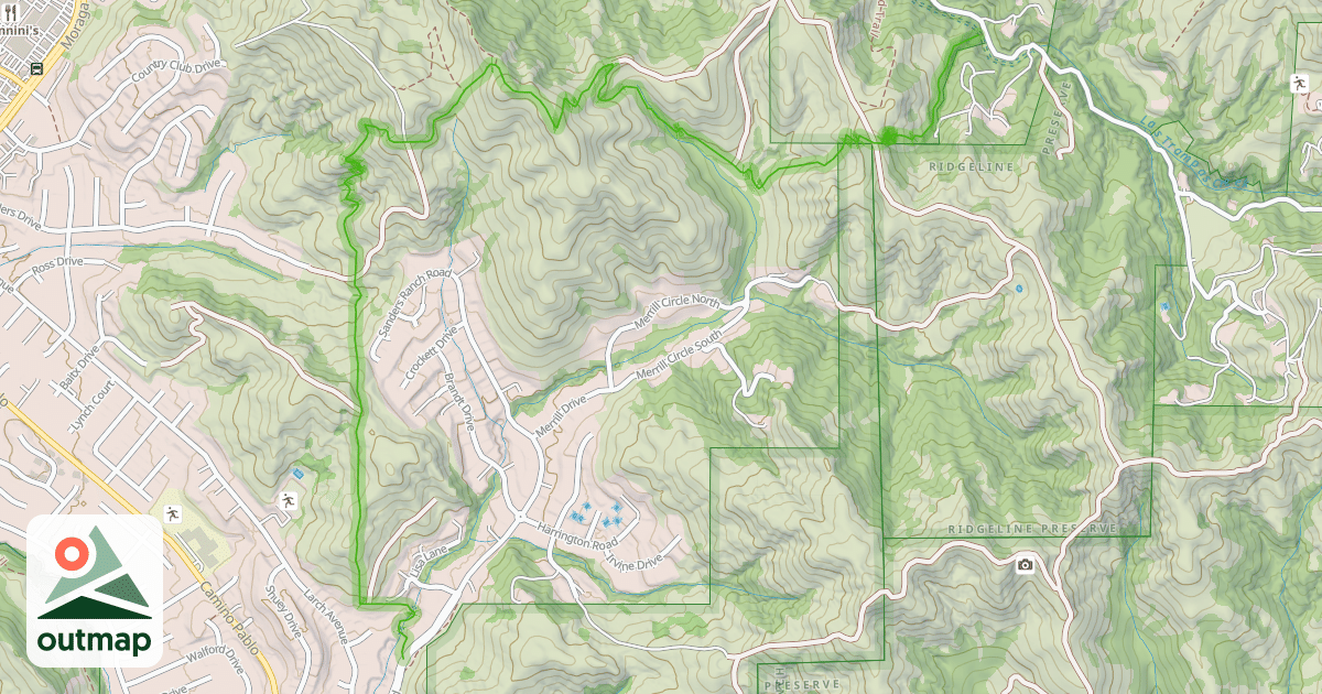 Map of Old Moraga Ranch Trail