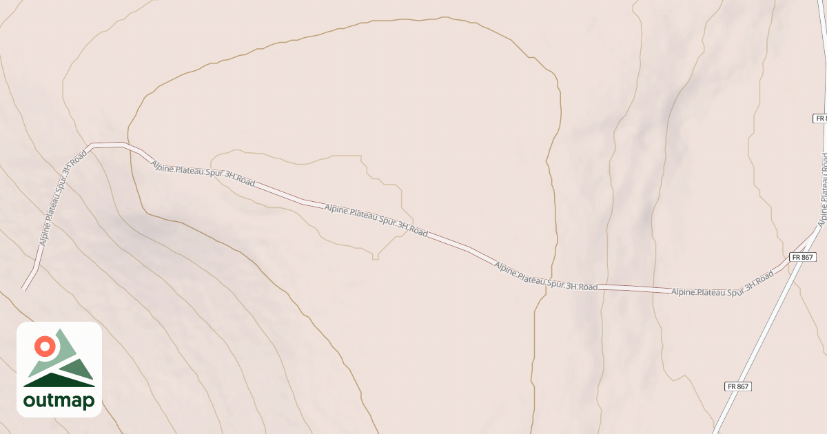 Map of ALPINE PLATEAU SPUR 3H