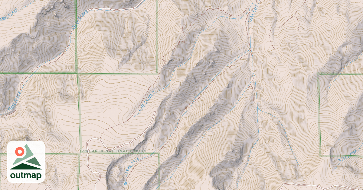 Map of LAKE FORK