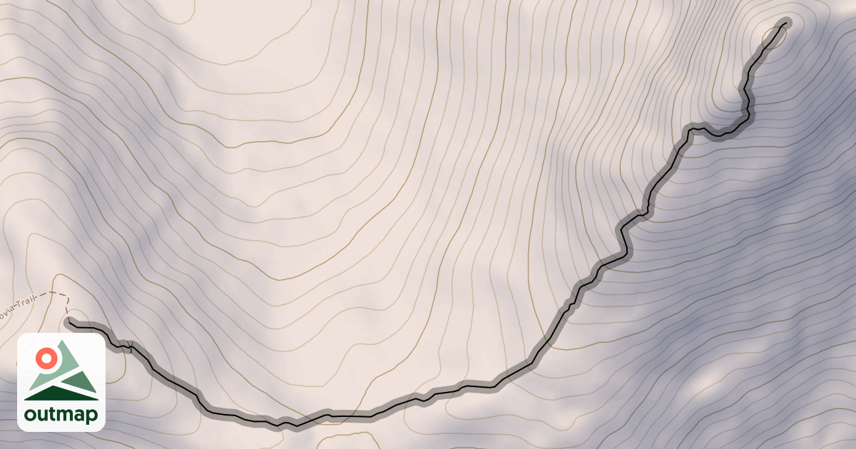 Map of Mount Verstovia Trail
