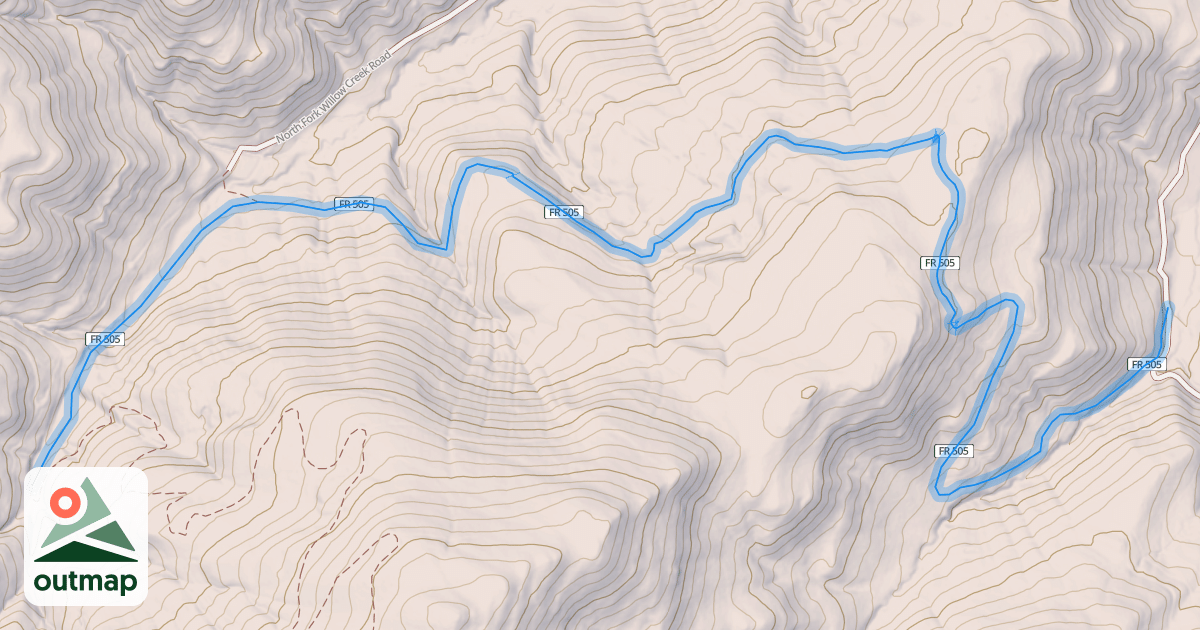 Map of Willow Creek North Trail