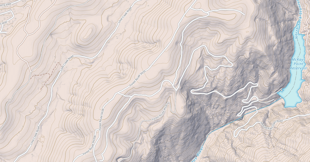 Map preview of USFS National Forest System Roads {4B8BE34D-927D-4D6B-9675-73A5085AA0CC}