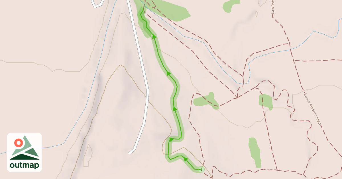 Map of Upper Cottonwood Trail