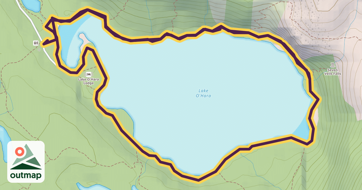 Map of Lake O'Hara Alpine Circuit