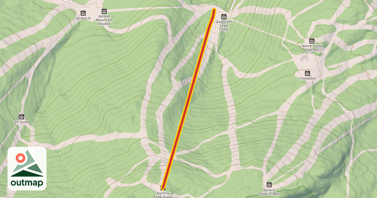 Map of Aurora Peak Quad