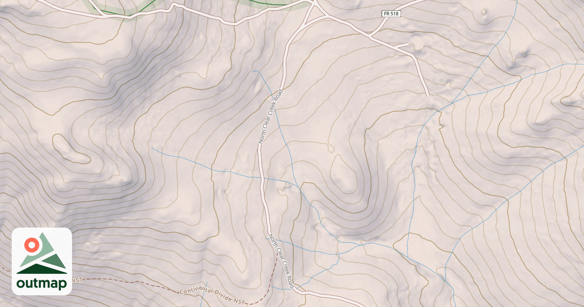 Map of NORTH CLEAR CR
