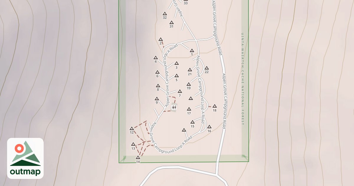 Map of ASPEN GROVE CAMPGROUND LOOP A