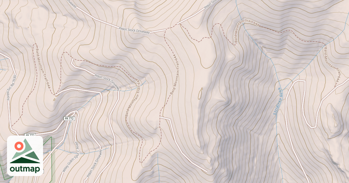 Map of Bald Mountain