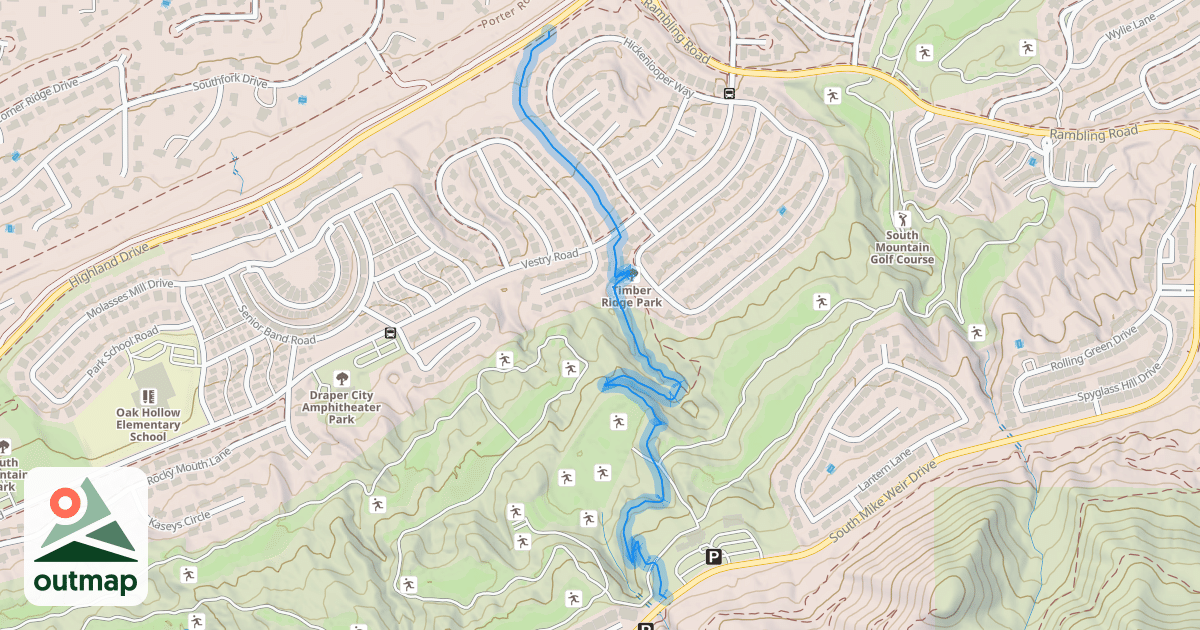 Map of Spring Hollow Trail