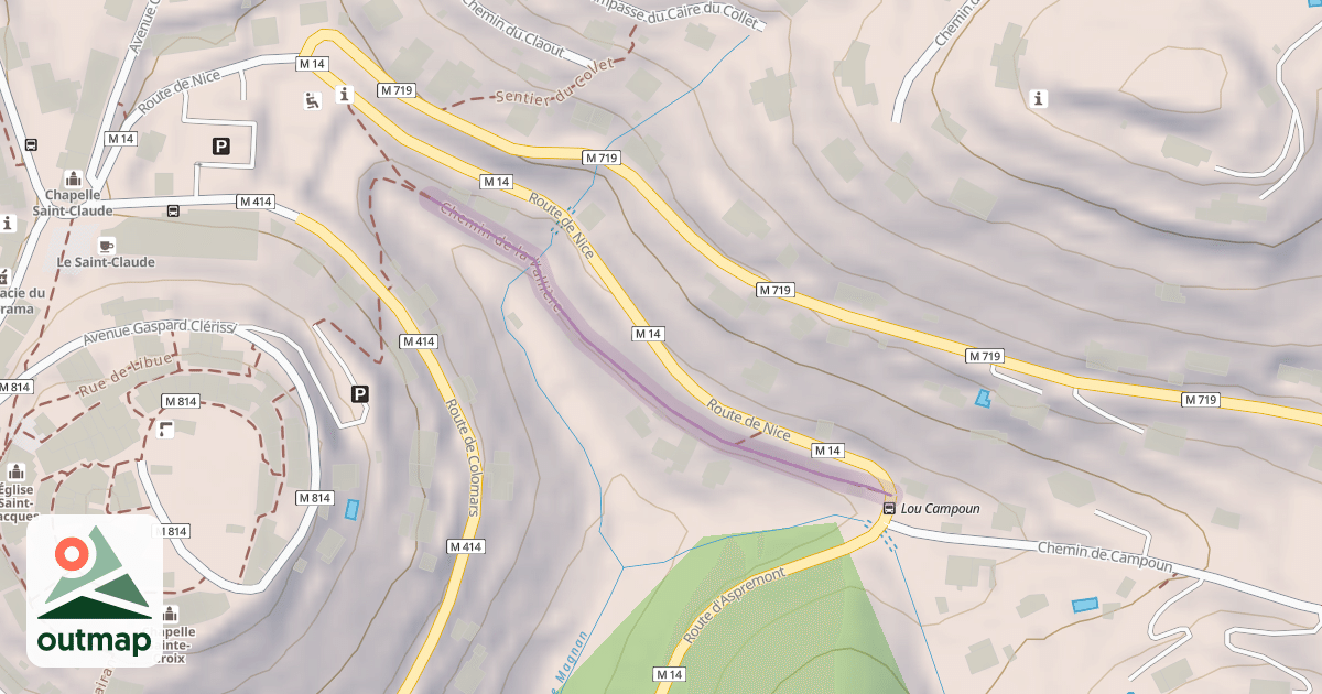 Map of Chemin de la Vallière