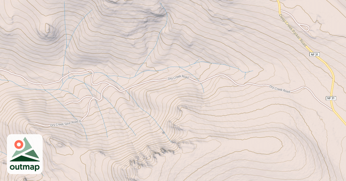 Map of DRY CREEK
