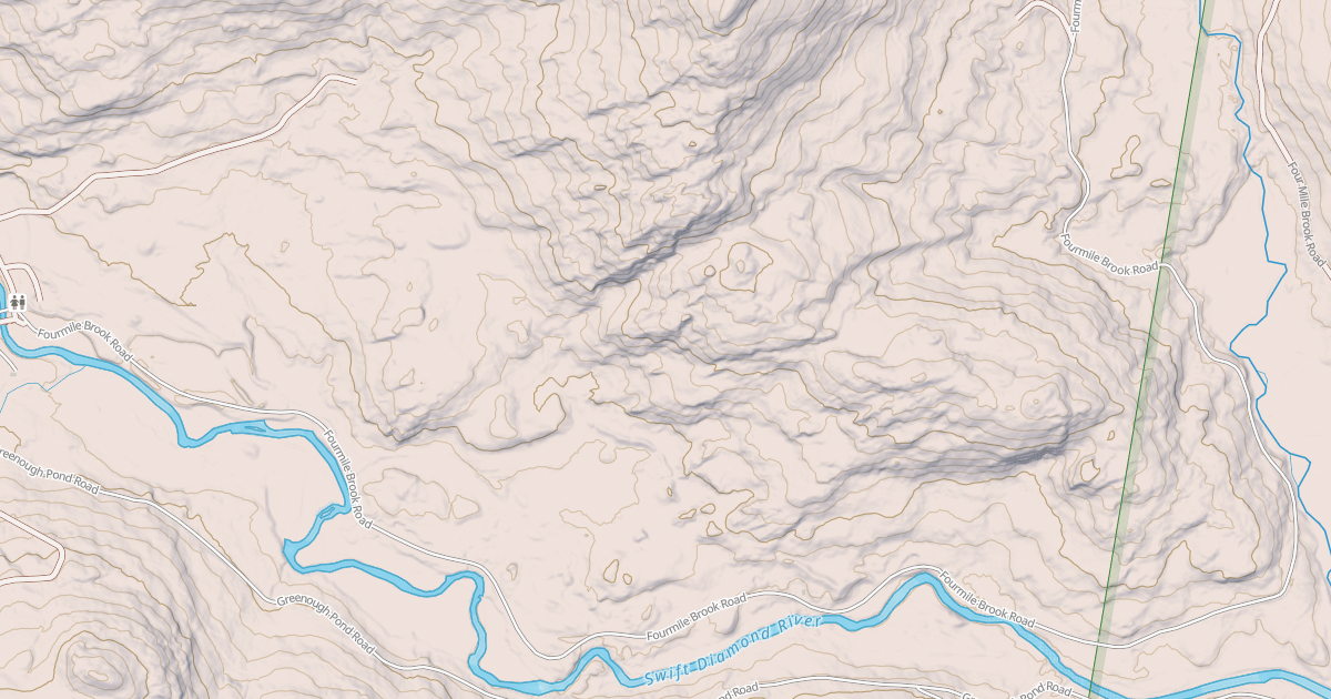 Map preview of Fourmile Brook Rd