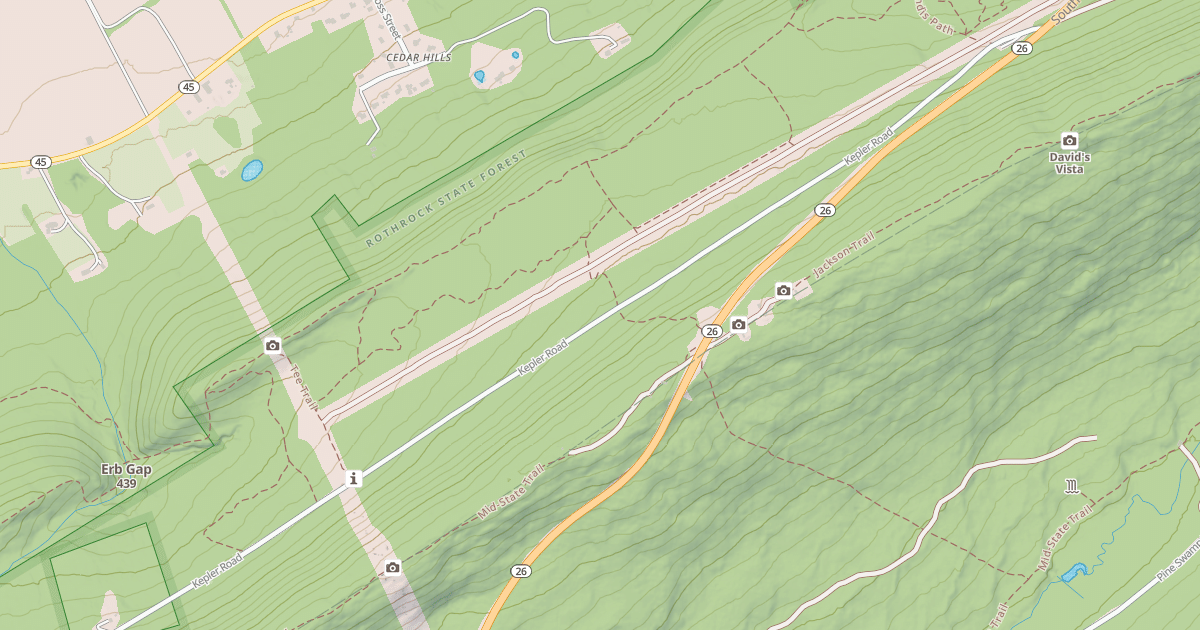 Map preview of Rothrock State Forest Seven Mountains Snowmobile Trails