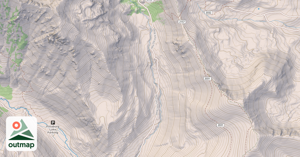 Map of Alta Dry Fork Winter