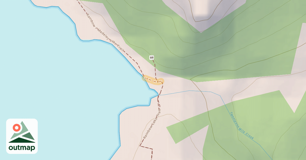 Map of Rainbow Lake Trail