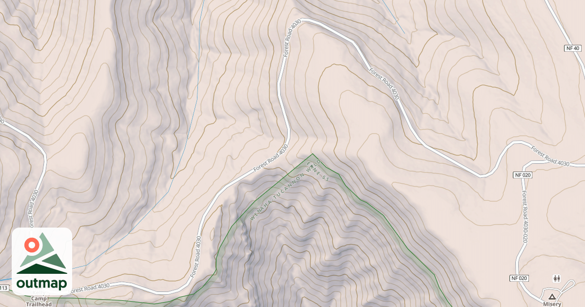 Map of MISERY-DIAMOND PEAK ROAD
