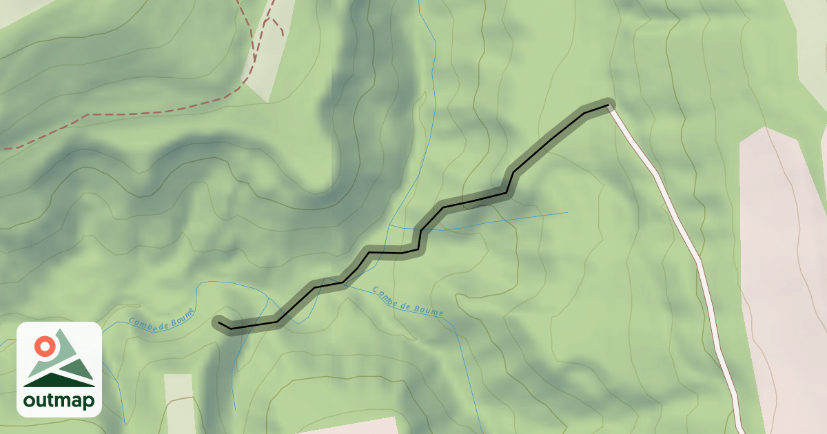 Map of Combe de Beaume