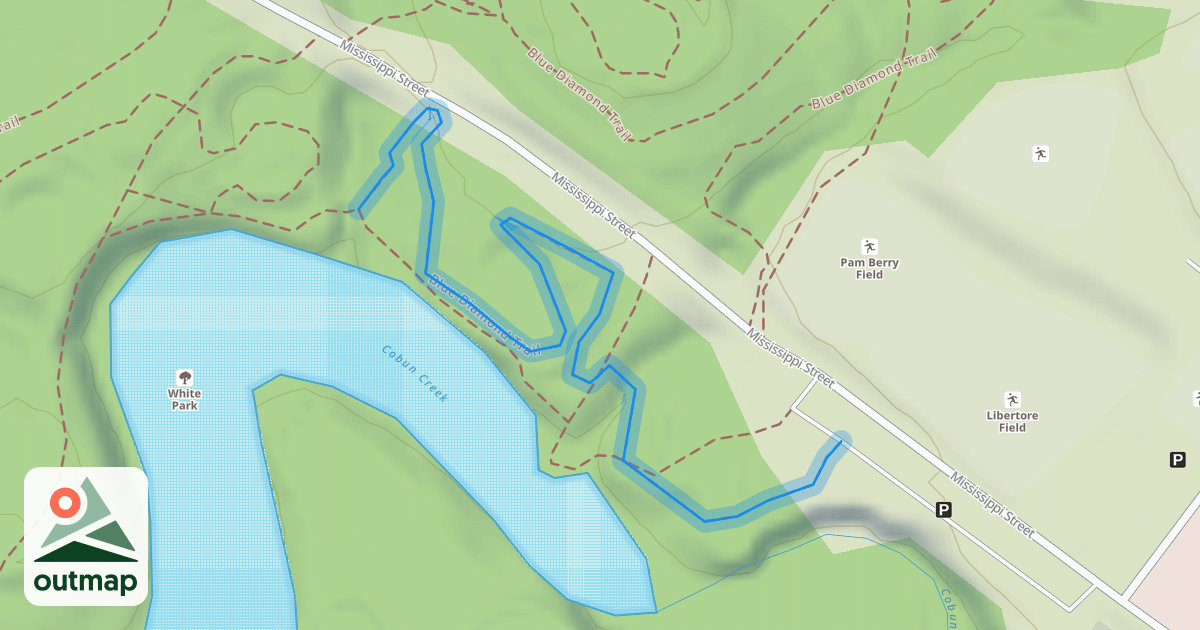 Map of Blue Diamond Trail