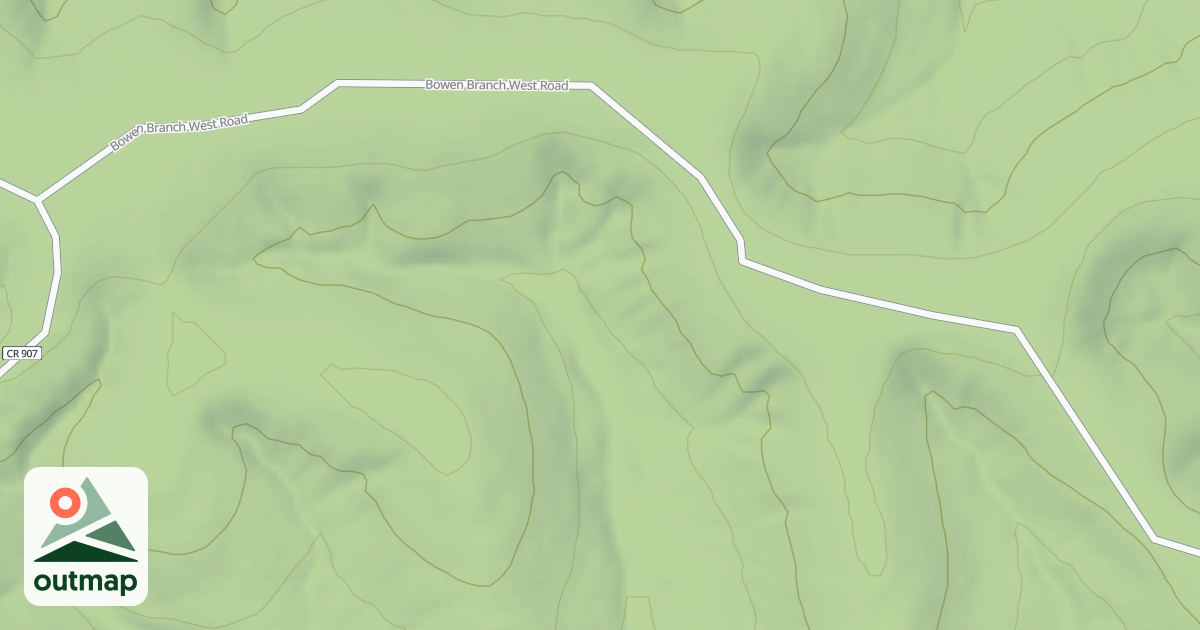Map of BOWEN BRANCH WEST