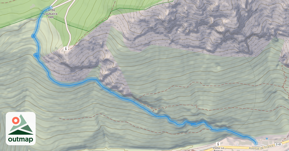 Map of Chemin La Brigue-Lubeira