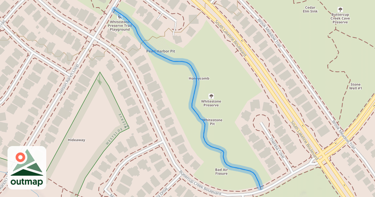 Map of Whitestone Preserve Trail