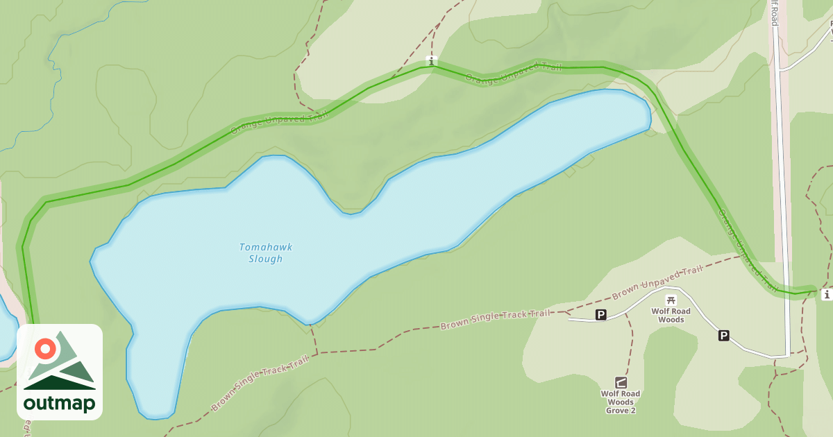 Map of Orange Unpaved Trail