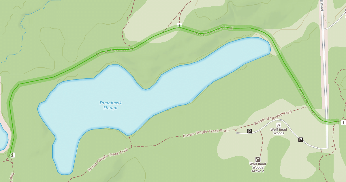 Map preview of Orange Unpaved Trail