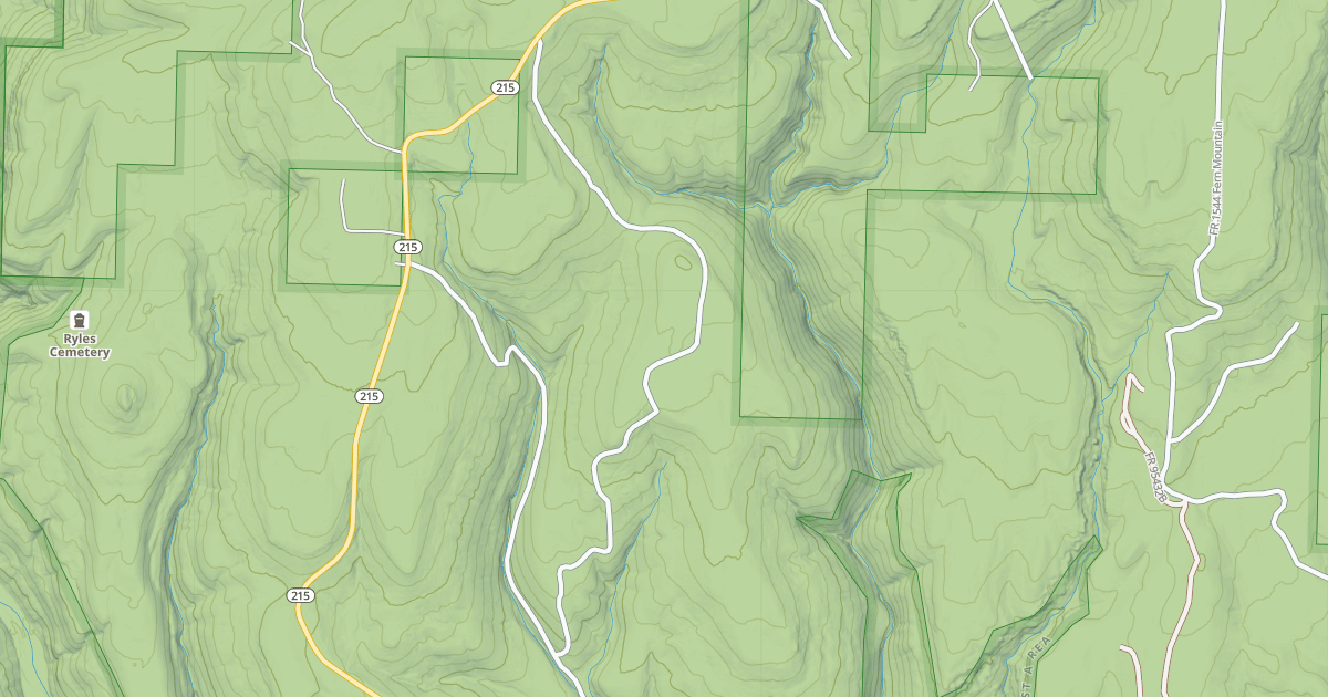 Map preview of USFS National Forest System Roads {8D920199-2E56-43F1-AE74-610E9375571E}