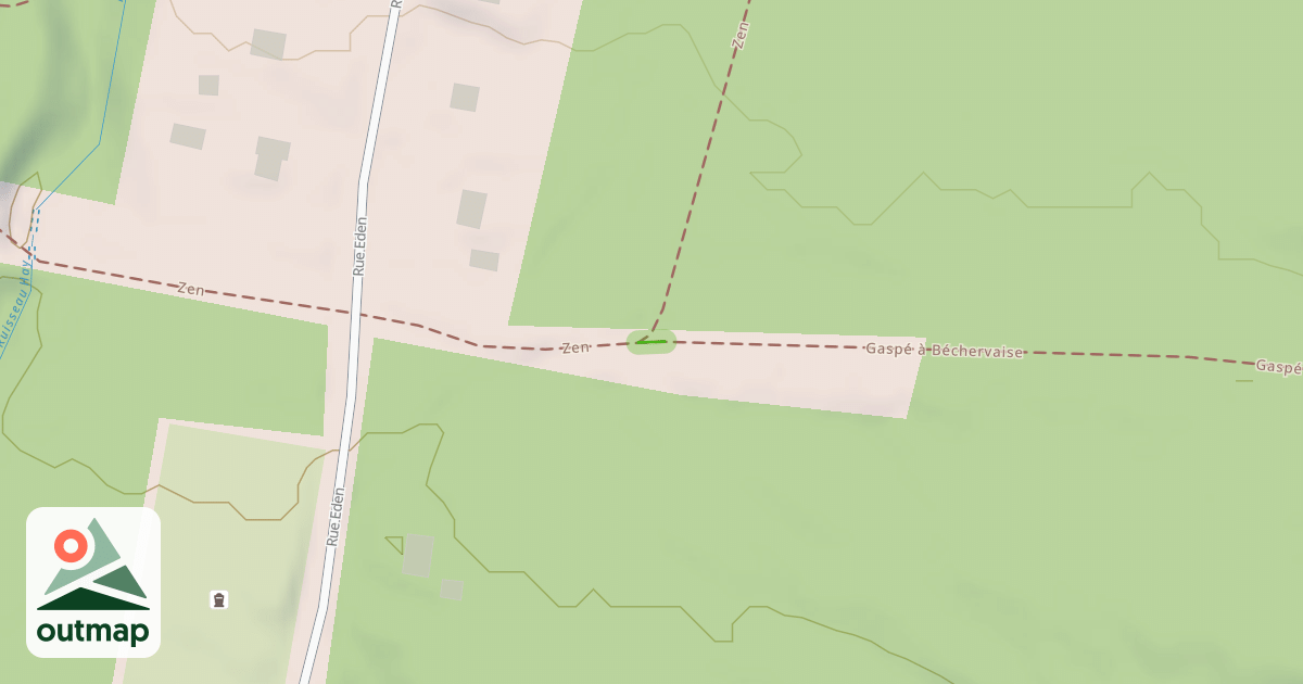 Map of Gaspé à Béchervaise