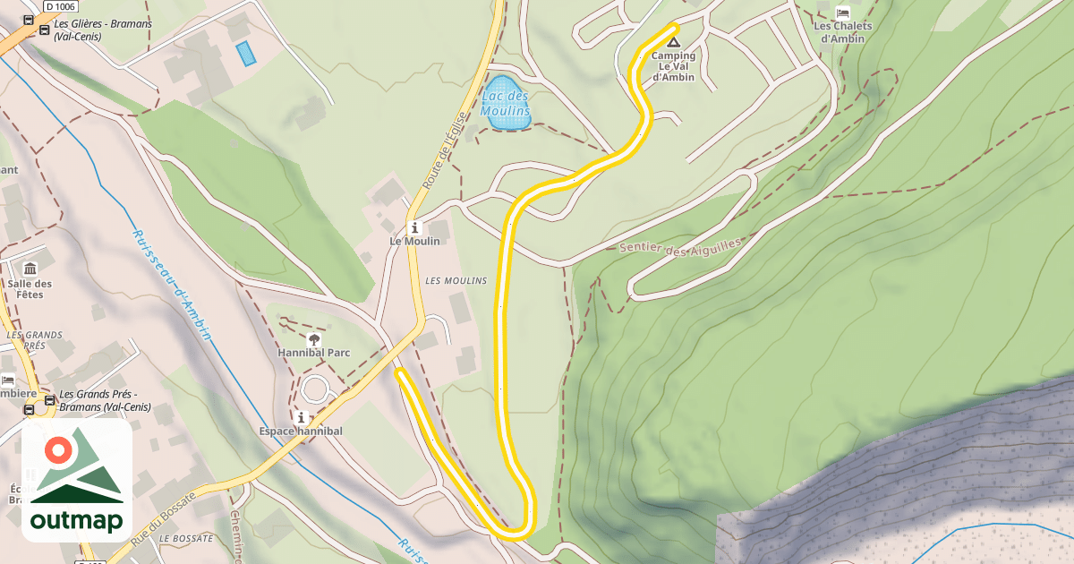 Map of Bramans - Le Verney