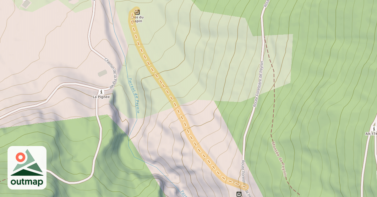 Map of L'Échaillon