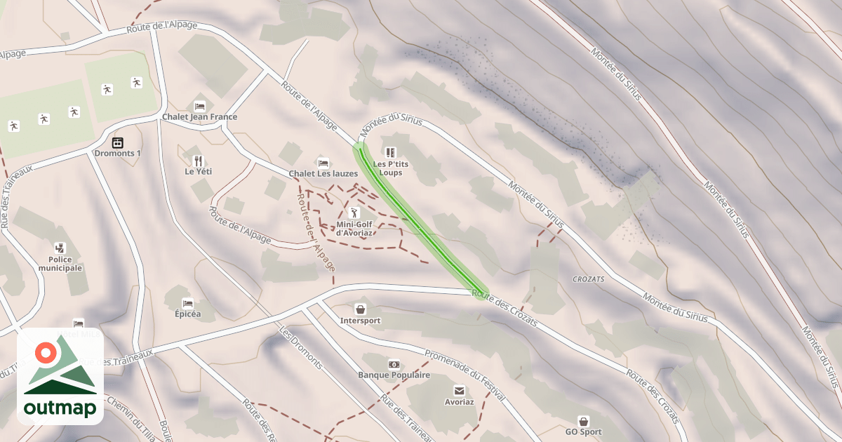 Map of Route de l'Alpage