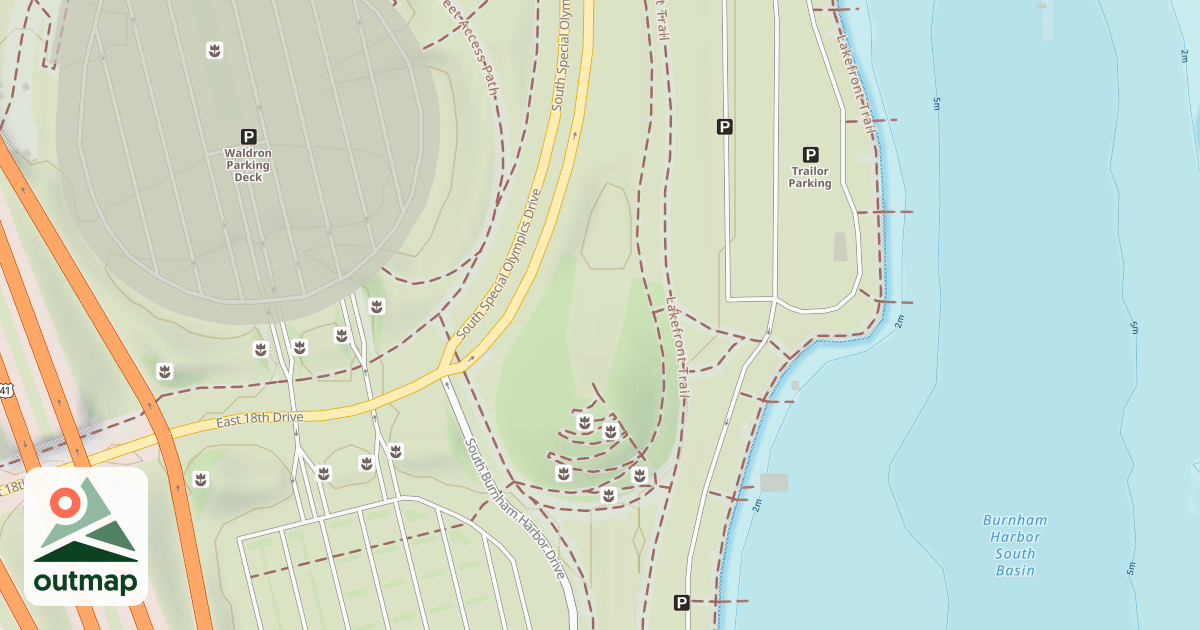 Map of Soldier Field Sledding Hill