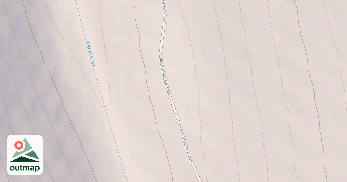 Map of Coal Creek Upper Road