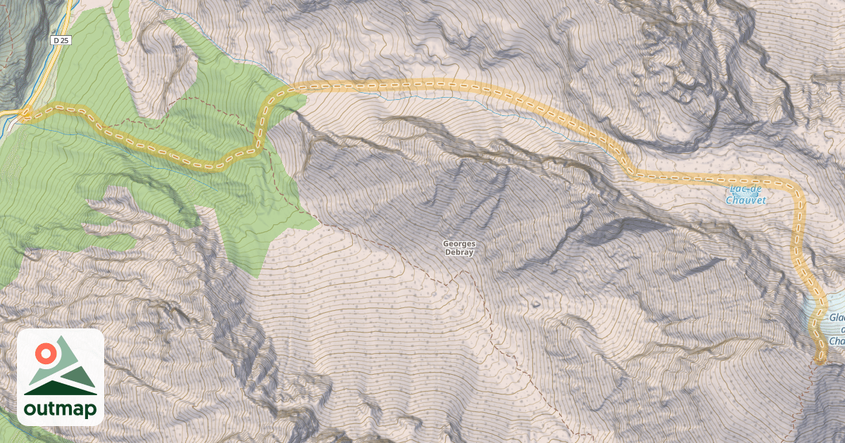 Map of Pointe de Chauvet — Pont Voûté
