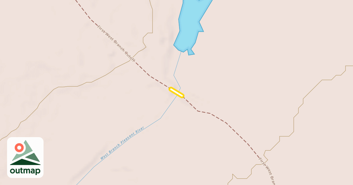 Map of First West Branch Cutoff