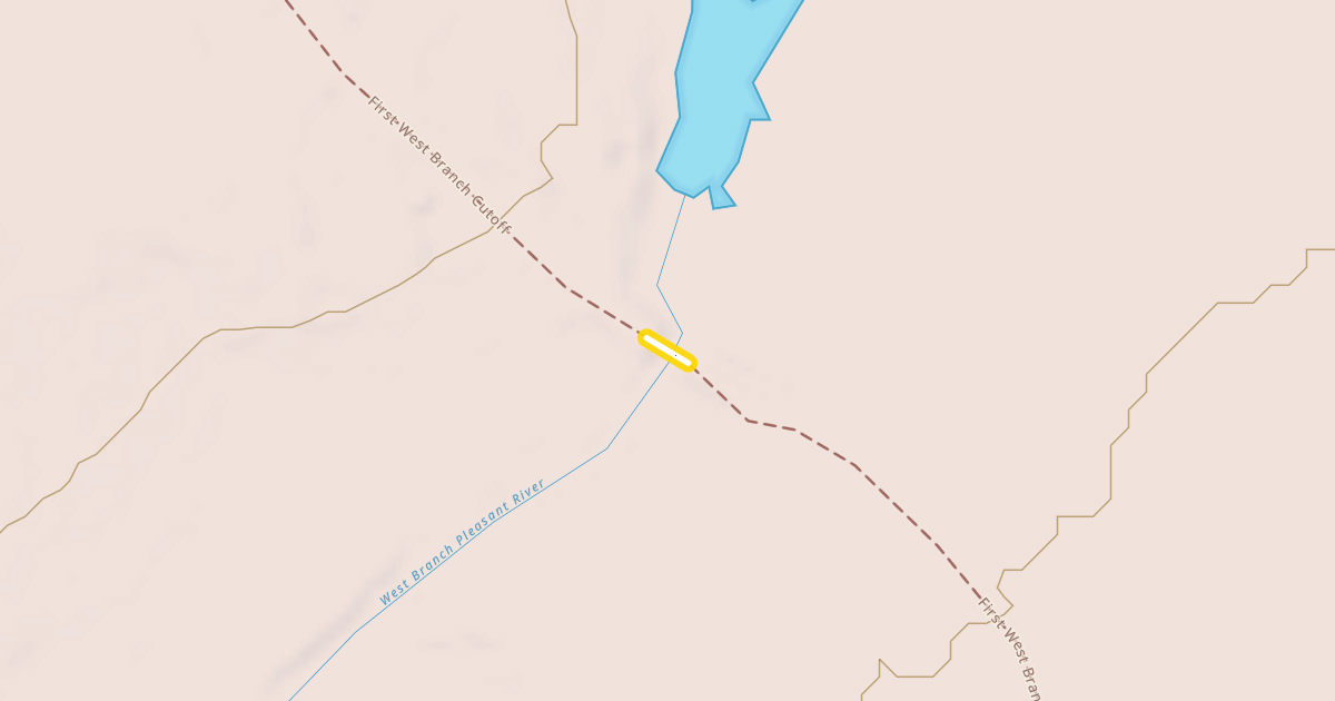 Map preview of First West Branch Cutoff