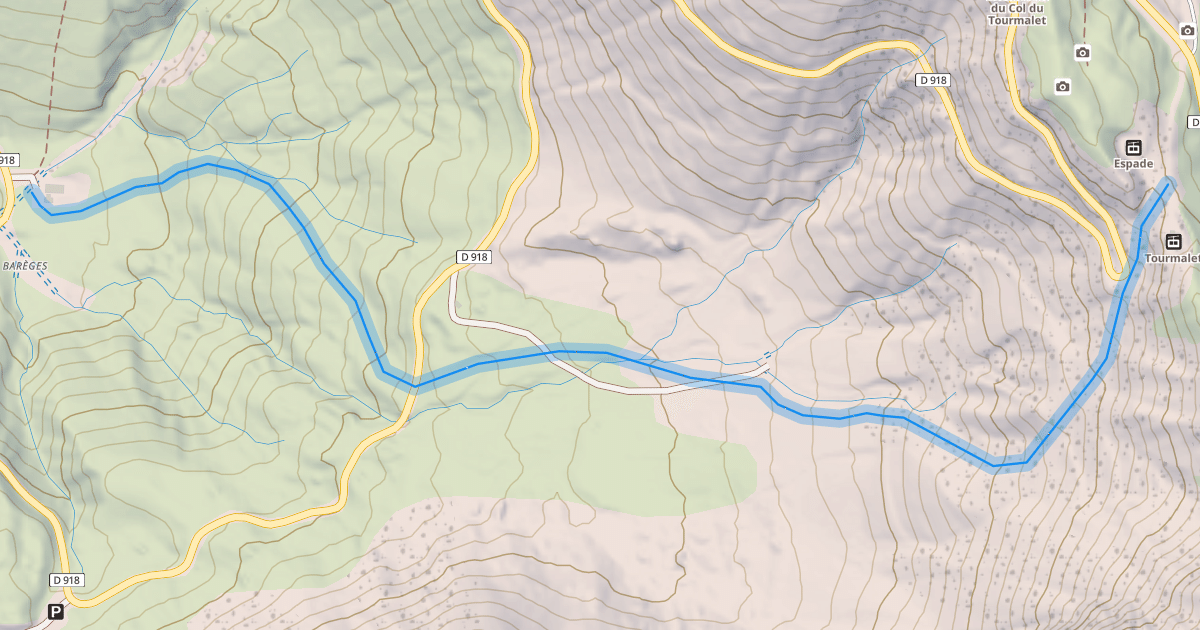 Map preview of Tourmalet